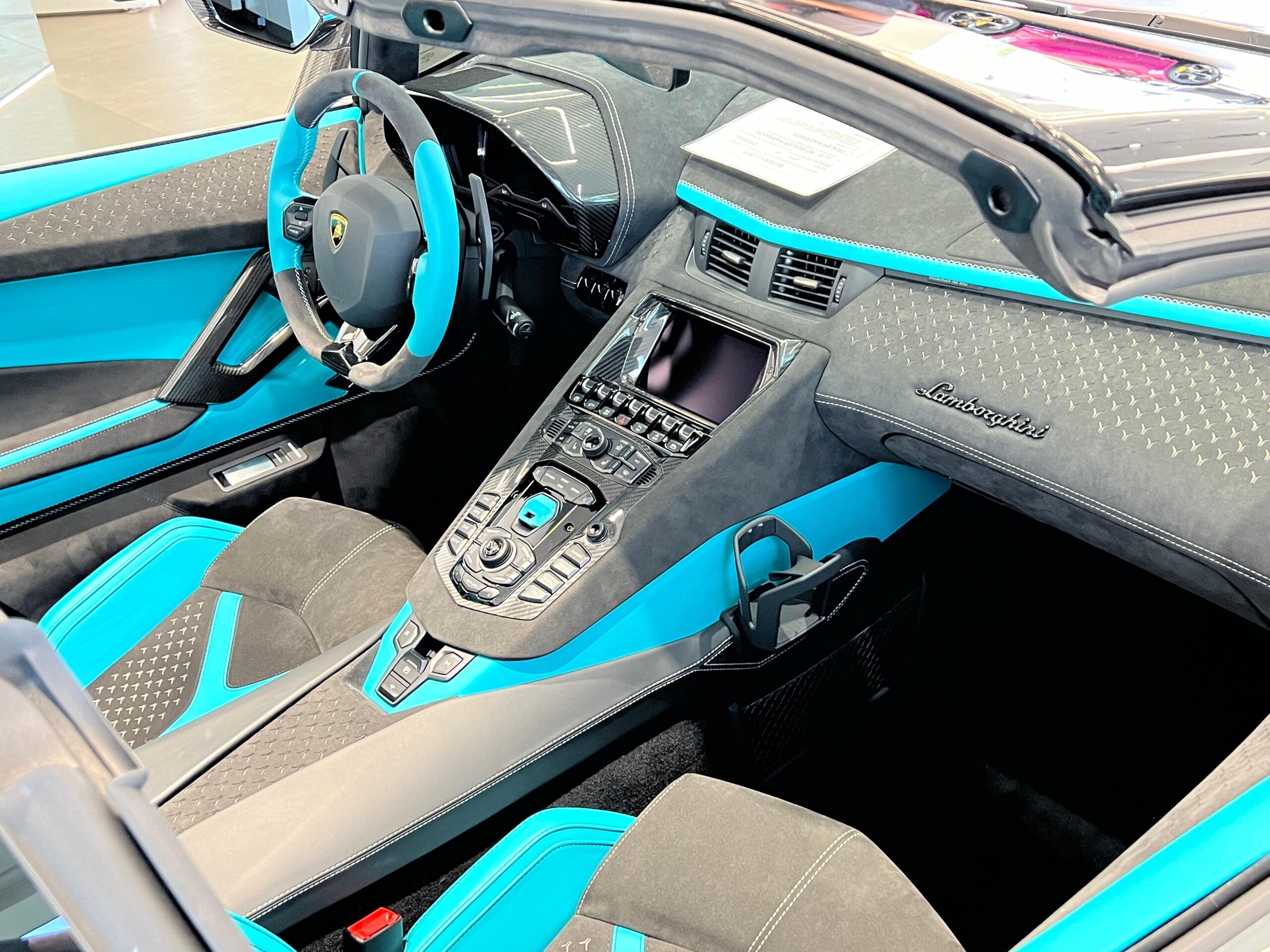 interior of Lamborghini Aventador LP 780-4 Ultimae Roadster 