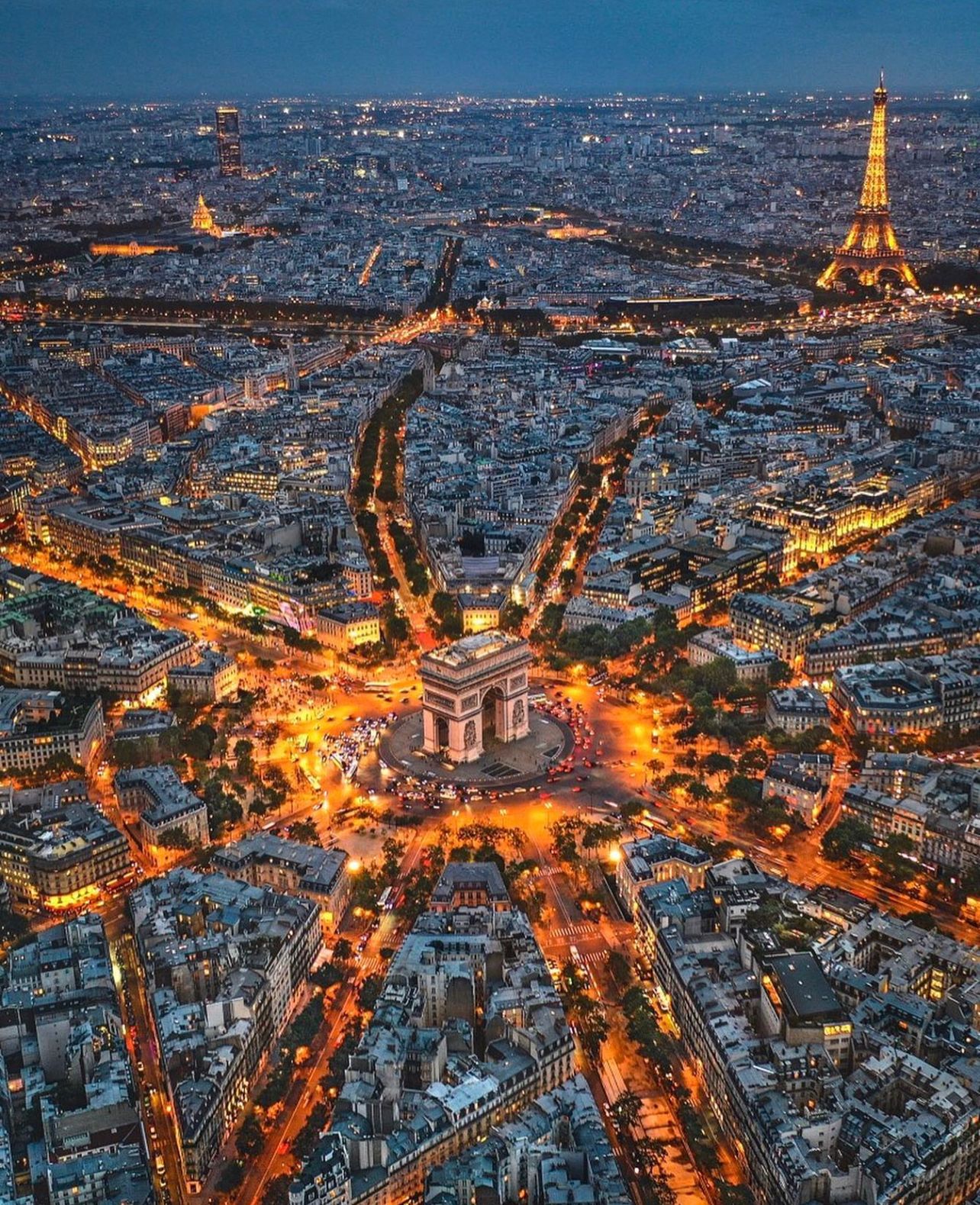 Paris from drone