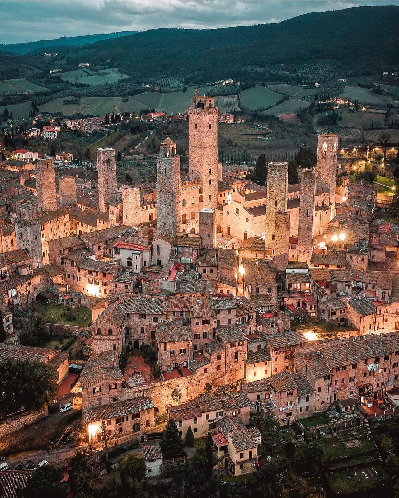 night in San Gimignano, Tuscany