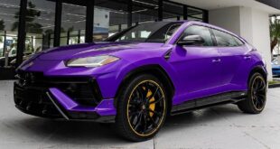 Purple Lamborghini Urus S