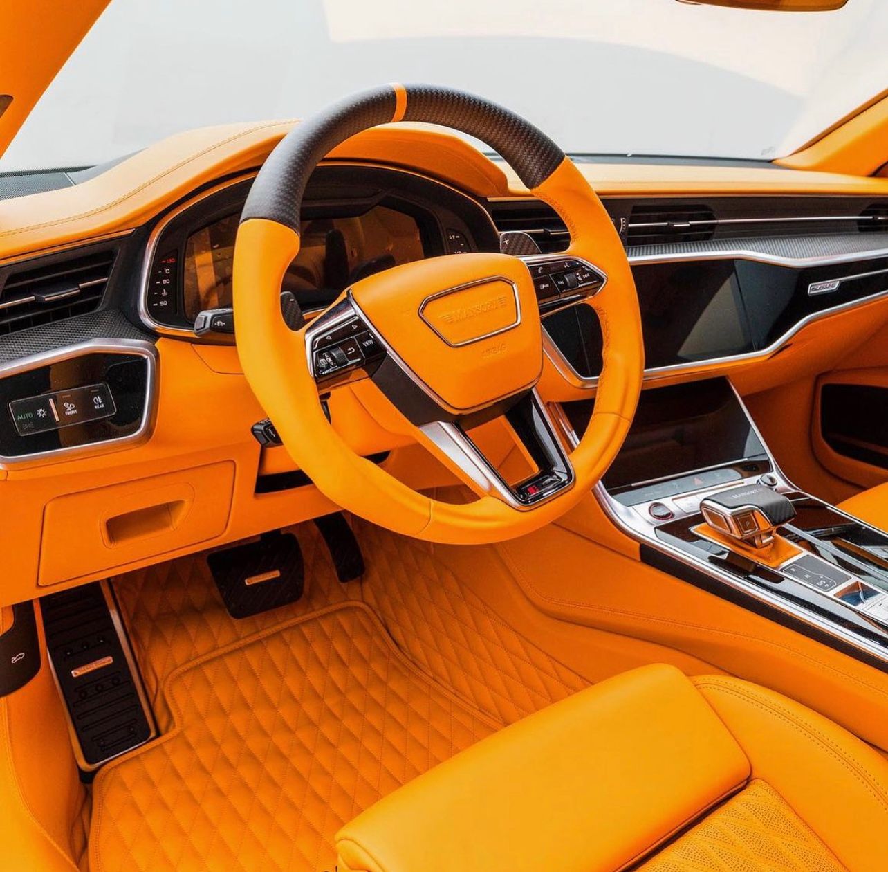 Orange Interior of Grey Mansory Audi RS7
Carbon Fiber